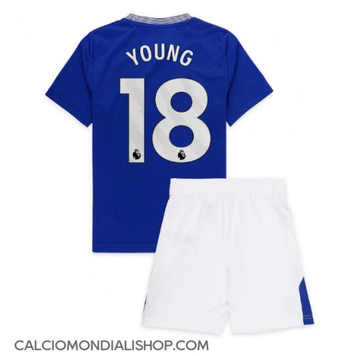 Maglie da calcio Everton Ashley Young #18 Prima Maglia Bambino 2024-25 Manica Corta (+ Pantaloni corti)